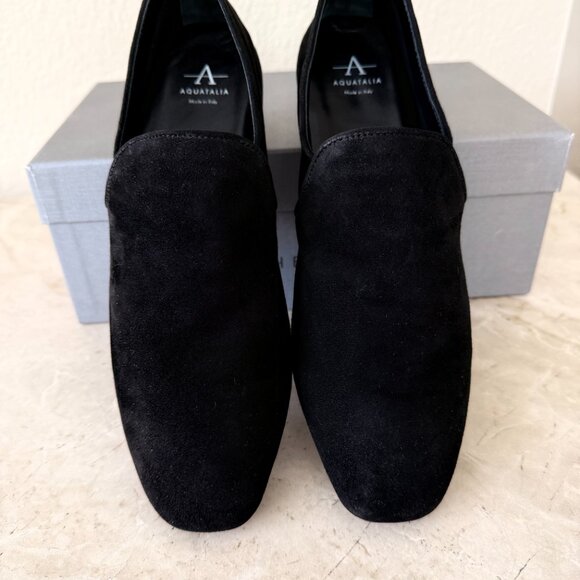 AQUATALIA Revy Loafer Black Suede Size 8.5 - Picture 3 of 7